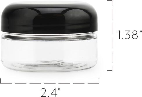 برطمانات بلاستيكية شفافة 15 جرامًا؛ حاويات بلاستيكية شفافة مع أغطية مقببة مثالية لمستحضرات التجميل والطعام. in Kuwait