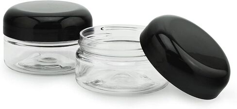 برطمانات بلاستيكية شفافة 15 جرامًا؛ حاويات بلاستيكية شفافة مع أغطية مقببة مثالية لمستحضرات التجميل والطعام. in Kuwait