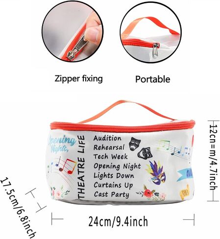 PXTIDY Theatre Life makeup Bag Drama Theater Gifts Comedy Tragedy Mask Theatre Drama Bag Drama Actor Actress Gifts Pouch(Pink) in Saudi Arabia