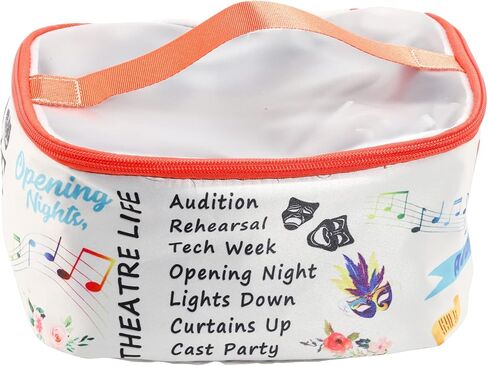 PXTIDY Theatre Life makeup Bag Drama Theater Gifts Comedy Tragedy Mask Theatre Drama Bag Drama Actor Actress Gifts Pouch(Pink) in Saudi Arabia