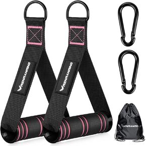 RENRANRING Gym Exercise Handles, Replacement Handle Attachments for Cable Machine Pulleys, Resistance Band and Strength Trainer, Pull Down Workout Accessories, Home Gym Add On Equipment
