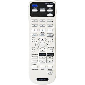 219863500 NPTWARCOT Replacement Remote Compatible with Epson Projector E20 119W X49 W49 118 982W 1288 EB-720 EB-L200X EB-L520U 1480Fi 1485Fi EB-725Wi 735Fi EX3280 880X