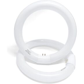 FC8T9 22W and FC12T9 32W Set, 8 inch T9 22 Watts Circular Light Bulbs, 12 inch 32 Watts Circline Fluorescent Bulb CRI 80, Daylight 6500K, 3350 Lumen G10q