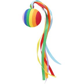 1Pc Multicolor Sollarisy Car Antenna Ball Long Ribbon Rainbow Ball Vehicle Antenna Topper Decor Mirror Dangler Auto Dashboard Accessory Antenna Toppers,Antenna Toppers,Automotive,Exterior Accessories