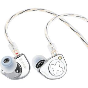 Linsoul SIMGOT EW300 1DD+1Planar+1PZT Hybrid Driver in Ear Monitor, Wired Earbuds IEM, Gaming Earbuds with Detachable Nozzles, Silver-Plated OFC IEM Cable for Audiophile Musician (EW300 DSP)