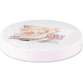 Cakebon Round Cake Boards, 10-Inch 1/8 Thick – Round, Sturdy, Grease-Proof, Fully Wrapped Cardboard Cake Drums – Heavy-Duty, Bend-Resistant Cake Boards Round 24-Pack