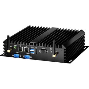 كمبيوتر صناعي msecore، كمبيوتر صغير بدون مروحة مع Core i7-5500U، 16 جيجا رام 512 جيجا SSD، Dual NIC، 2 * COM RS232، Wi-Fi/4G، 1 * HDMI 1 * VGA، شاشة مزدوجة، Windows 10 Pro/Linux/Ubuntu
