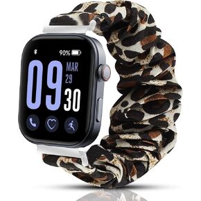 GTX12 Smart Watches Band, Lamshaw 22mm Fabric Elastic Scrunchie Elastic Women Cute Replacement Straps Compatible for Fitpolo GTX12, ENOMIR GTX12, Tensky GTX12, uaue T60, QXQ T60, QCOQ T60 Smart Watches