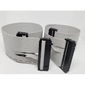 Pc Accessories - Connectors Pro 2-Pack 14 Inches 36cm 2 Females 34P 2x17 2.54mm Connectors Floppy Drive Cable Flat Ribbon Cable 14" F/F (34P-14-2PK)