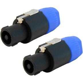 Audio2000'S tm ACC31A1-P (2 pc) Speakon Male to 1/4" Jack Connector