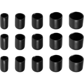 Screw Thread Protector Cover Rubber End Caps, [for Screw, Bolt] - 1/4" 3/8" 1/2" 3/4" 7/8" ID/Black/100pcs