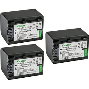 استبدال بطارية Kastar 4 عبوات NP-FV70 لسوني NP-FV30، NP-FV40، NP-FV50، NP-FV70، NP-FV70A، NP-FV90، NP-FV100، بطارية Sony BC-TRV، BC-VH1، شاحن AC-VQH10 in Kuwait