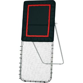 Folding Lacrosse Rebounder for Backyard, 3x4 Ft Volleyball Bounce Back Net, Pitchback Throwback Baseball Softball Return Training Screen, Adjustable Angle Shooting Practice Training Wall, Black
