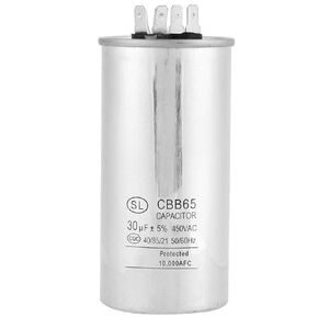 YWBL-WH Motor Capacitor 30uF AC 450V CBB65A-1 Cylindrical Motor Capacitor for Air Conditioner Motors Refrigerator 50 / 60Hz, Capacitance