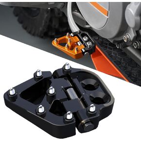 Foldable Brake Pedal-Motocycle Rear Foot Brake Lever Step Plate for K-T-M 690 790 890 1290 Adventure/S/R 2018-2023 EXC SX SX-F XC-F 125 250 300 450 500 2000-2016 (Orange)