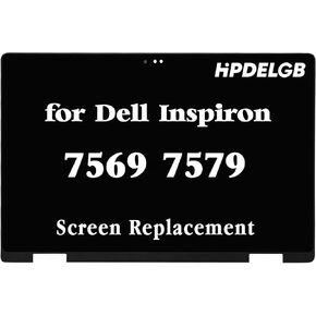 Replacement for Dell Inspiron 15 7569 7579 i7569 i7579 LCD Touch Screen Replacement Display Digitizer Assembly Bezel 40PIN FHD 1920x1080 IPS