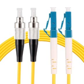 uxcell Fiber Cable,3 Meters 10Ft FC to LC Duplex 9/125 Single-Mode Fiber Optic Cable Jumper Optical Patch Cord FC-LC
