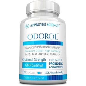 رائحة علمية معتمدة - 6 زجاجات - تنعش رائحة الفم الكريهة ورائحة الجسم - تحتوي على L.acidophilus والشاي الأخضر ولحاء الماغنوليا وزيت النعناع والشمر - جميعها طبيعية وصديقة للنباتيين وغير معدلة وراثيًا