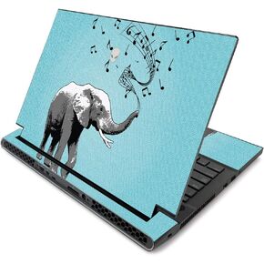 MightySkins Skin for Alienware m17 R2 (2019) - Teal Leopard | Protective, Durable, and Unique Vinyl Decal wrap Cover | Easy to Apply, Remove, and Change Styles | Made in The USA