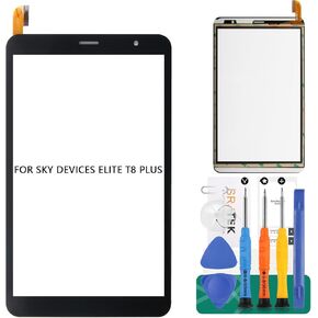لـ Sky Devices Elite T8 Plus لوحة شاشة تعمل باللمس محول رقمي زجاج بديل 8 بوصة (غير مناسب لـ Elite T8، لا يشمل شاشة LCD)