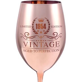 Vintage 1974 Wine Glass - 50th birthday gifts for women - Turning 50 Year Old Birthday Decorations - For Friends, Daughter, Sister Mom