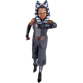 STAR WARS Ahsoka Tano Official Adult Costume - Jumpsuit with Waist Belt, Armbands, and Fabric Headpiece