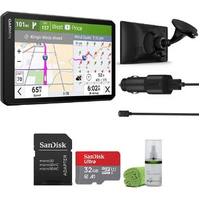 Garmin Dezl OTR720 GPS Truck Navigator 7 بوصة شاشة لمس كبيرة، ملاحة GPS تجارية لحزمة سائق نصف شاحنة مع بطاقة ذاكرة SD سعة 32 جيجابايت + مجموعة تنظيف LCD in Saudi Arabia