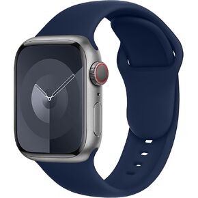 SBC1 Sport Band Compatible with Apple Watch Bands for Women Ultra Se 41mm 40mm 38mm 49mm 45mm 44mm 42mm Men series 9 8 7 6 5 4 3 2 1 iWatch Strap Silicone Black