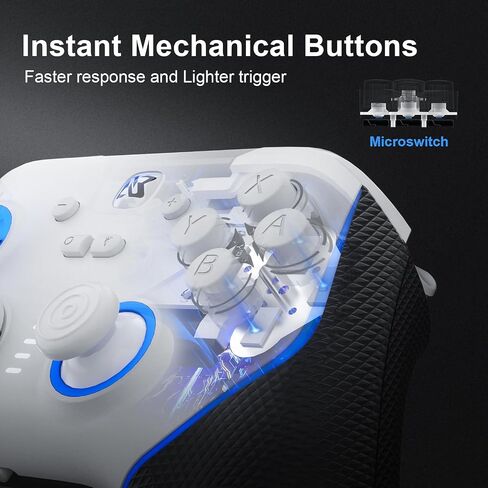 BINBOKPLAY Ultra Pro Controller, Game Controller for PC/Switch/Steam Deck etc.7 Color LED Hall Effect Controller with Microswitch Buttons, PC Controller Wireless Changeable Digital & Analog Trigger in Saudi Arabia