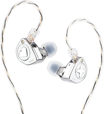 Linsoul SIMGOT EW300 1DD+1Planar+1PZT Hybrid Driver in Ear Monitor, Wired Earbuds IEM, Gaming Earbuds with Detachable Nozzles, Silver-Plated OFC IEM Cable for Audiophile Musician (EW300 DSP) in Saudi Arabia