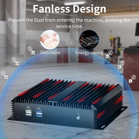 msecore Industrial PC, Fanless Mini Computer with Core i7-5500U, 16G RAM 512G SSD, Dual NIC, 2*COM RS232, Wi-Fi/4G, 1*HDMI 1*VGA, Dual Display, Windows 10 Pro/Linux/Ubuntu in Saudi Arabia