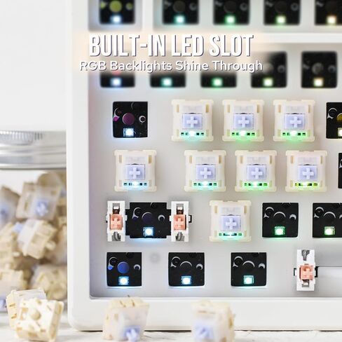 مجموعة مفاتيح ميكانيكية خطية 45gf من Ajazz، مُشحمة مسبقًا، مفتاح 5 دبابيس، 45 قطعة، مع جذع POM، متوافق مع أغطية مفاتيح MX للوحة مفاتيح الألعاب in Kuwait