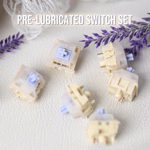 مجموعة مفاتيح ميكانيكية خطية 45gf من Ajazz، مُشحمة مسبقًا، مفتاح 5 دبابيس، 45 قطعة، مع جذع POM، متوافق مع أغطية مفاتيح MX للوحة مفاتيح الألعاب in Kuwait