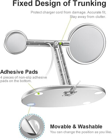 EWA 2 in 1 Phone Stand for Mag Safe Charger,Excellent Combination for iPhone & Watch Charger, Compatible with iPhone 15/14/13/12/pro/pro Max and Apple Watch [Magsasfe Not Included] in Saudi Arabia