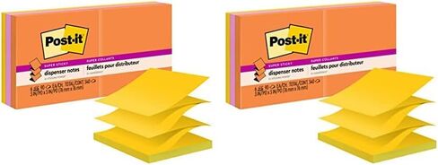 Post-it Super Sticky Dispenser Pop-up Notes, 6 Sticky Note Pads, 3 x 3 in., 2X The Sticking Power, School Supplies and Oﬃce Products, Use with Post-it Note Dispensers, Energy Boost Collection in Saudi Arabia