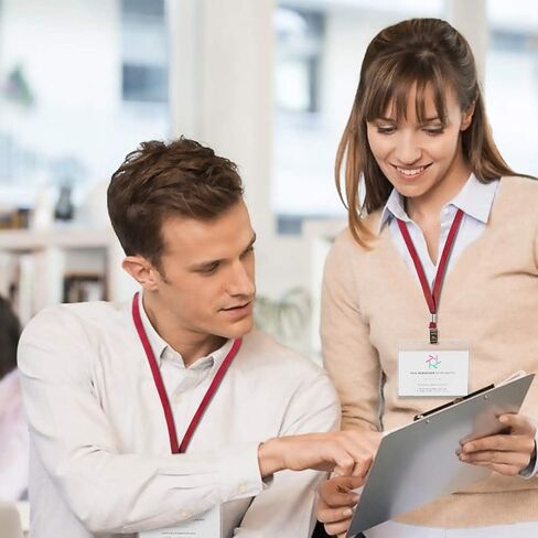 50 حزمة من علامات الاسم، حامل شارة مع حبل أفقي مقاوم للماء من البلاستيك حامل بطاقات الهوية، علامات الاسم للمكاتب، الأطفال، المدرسة، الأعمال التجارية، اسم الحدث التجاري، حامل شارات (نايلون أزرق) in Saudi Arabia