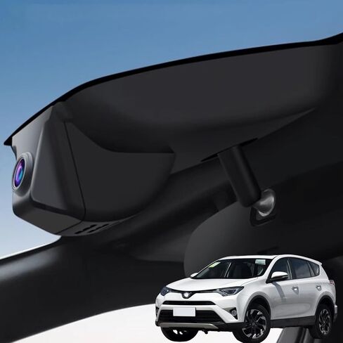 كاميرا داش 4K لسيارة Toyota RAV4 2017 2018 LE Limited XLE SE Adventure Platinum، فيديو 2160P، مظهر OEM، مستشعر G، WiFi، التوصيل والتشغيل، بطاقة 64 جيجابايت مجانية in Kuwait