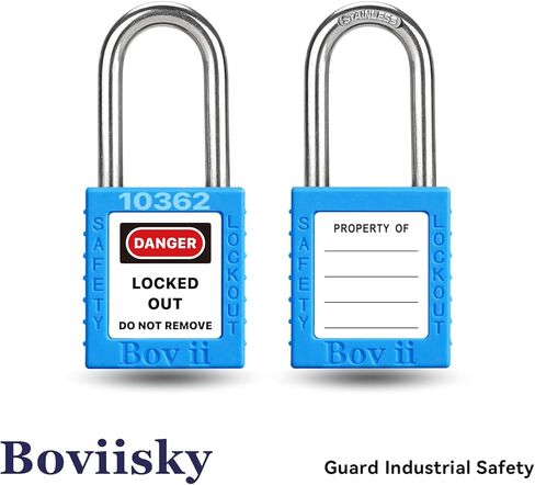 أقفال Loto -2 قفل قفل أزرق، مفتاحان مختلفان، مفتاحان لكل قفل، قفل Lagout متوافق مع OSHA. in Kuwait