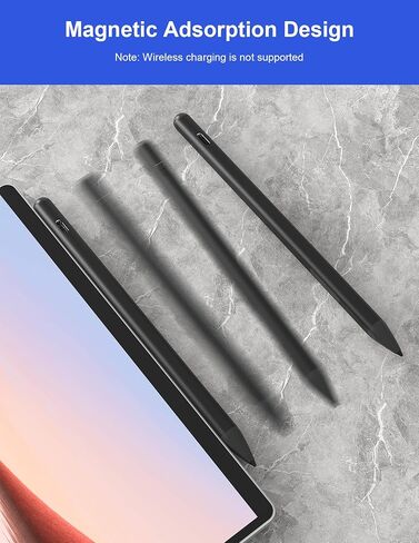 قلم Surface لقلم Microsoft Surface Pro - مع خاصية رفض راحة اليد، قابلة لإعادة الشحن، حساسية الضغط 4096 وجاذبية مغناطيسية، قلم Microsoft لـ Surface Pro X/9/8/7/6/5/4/3، Surface Go/Book/Studio in Kuwait