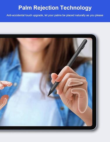 قلم Surface لقلم Microsoft Surface Pro - مع خاصية رفض راحة اليد، قابلة لإعادة الشحن، حساسية الضغط 4096 وجاذبية مغناطيسية، قلم Microsoft لـ Surface Pro X/9/8/7/6/5/4/3، Surface Go/Book/Studio in Kuwait