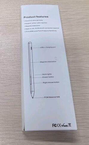 قلم Surface لقلم Microsoft Surface Pro - مع خاصية رفض راحة اليد، قابلة لإعادة الشحن، حساسية الضغط 4096 وجاذبية مغناطيسية، قلم Microsoft لـ Surface Pro X/9/8/7/6/5/4/3، Surface Go/Book/Studio in Kuwait