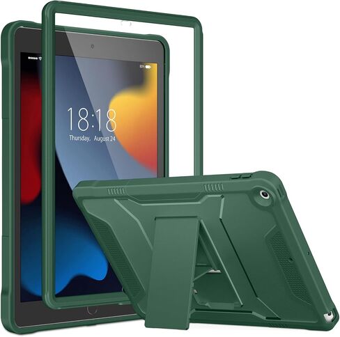 DTTO for iPad 9th/8th/7th Generation 10.2 Inch Case 2021/2020/2019, Built-in Screen Protector, Durable Shockproof Full Body Protective Cover with Kickstand for iPad 10.2", Navy Blue in Saudi Arabia