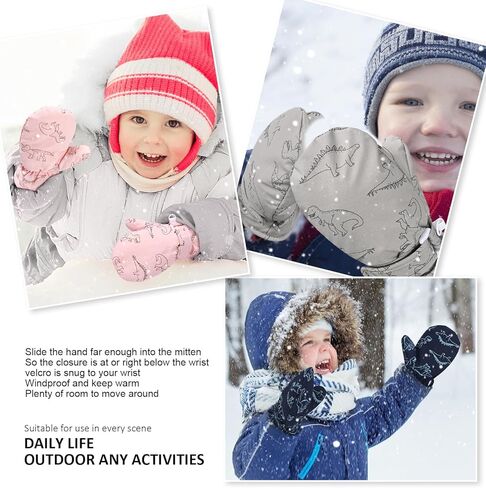 قفازات الأطفال الصغار، قفازات الشتاء للأولاد والبنات في الهواء الطلق، قفازات دافئة من الصوف سهلة الارتداء للأطفال in Kuwait