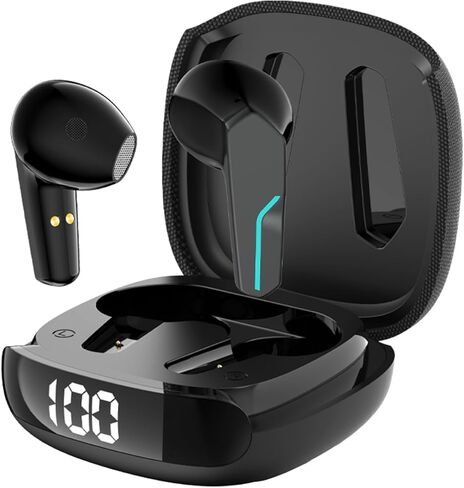 MyJoy Fashion Wireless Earbuds, Noise-Reducing Earbuds for Music, Podcasts, and Movies, IPX5 Sweatproof-Rated Headphones, Bluetooth Earbuds, Dual Microphone, 6.5-Hour Playtime, White in Saudi Arabia