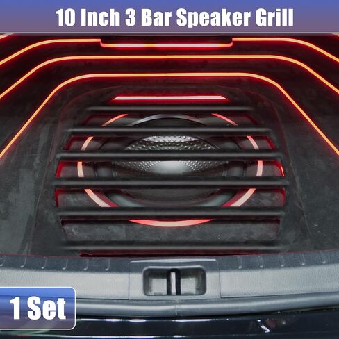 ACROPIX Universal Black Iron 12" Speaker Grill Bar Audio Speaker Subwoofer Grill Grille 12 inch 3 Bar Speaker Grille Bar Woofer Protective Cover with Screws - Pack of 1 in Saudi Arabia