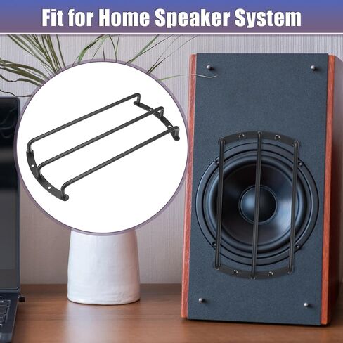 ACROPIX Universal Black Iron 12" Speaker Grill Bar Audio Speaker Subwoofer Grill Grille 12 inch 3 Bar Speaker Grille Bar Woofer Protective Cover with Screws - Pack of 1 in Saudi Arabia