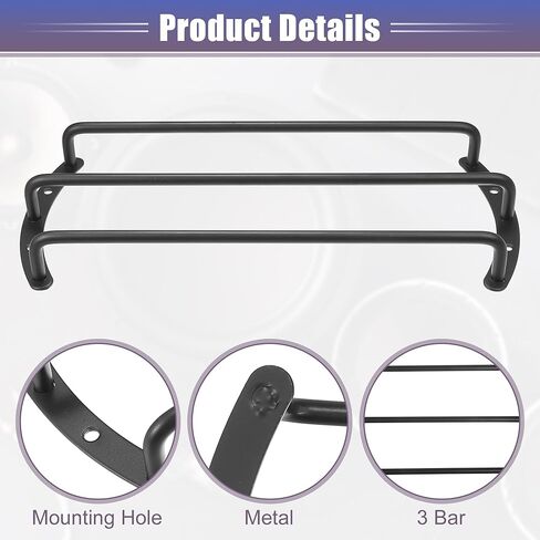 ACROPIX Universal Black Iron 12" Speaker Grill Bar Audio Speaker Subwoofer Grill Grille 12 inch 3 Bar Speaker Grille Bar Woofer Protective Cover with Screws - Pack of 1 in Saudi Arabia