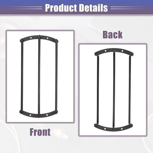 ACROPIX Universal Black Iron 12" Speaker Grill Bar Audio Speaker Subwoofer Grill Grille 12 inch 3 Bar Speaker Grille Bar Woofer Protective Cover with Screws - Pack of 1 in Saudi Arabia