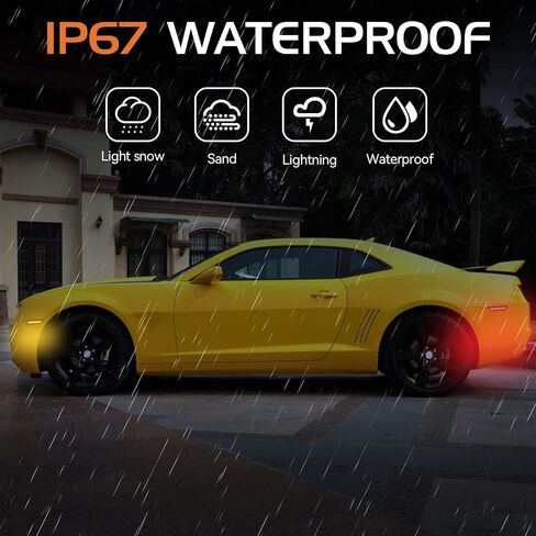LED Side Marker Lights Front Rear Bumper Marker Lamps for 2010-2015 Chevy Camaro White, Smoked Lens Fender Reflectors 4PCS in Kuwait