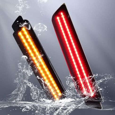 LED Side Marker Lights Front Rear Bumper Marker Lamps for 2010-2015 Chevy Camaro White, Smoked Lens Fender Reflectors 4PCS in Kuwait